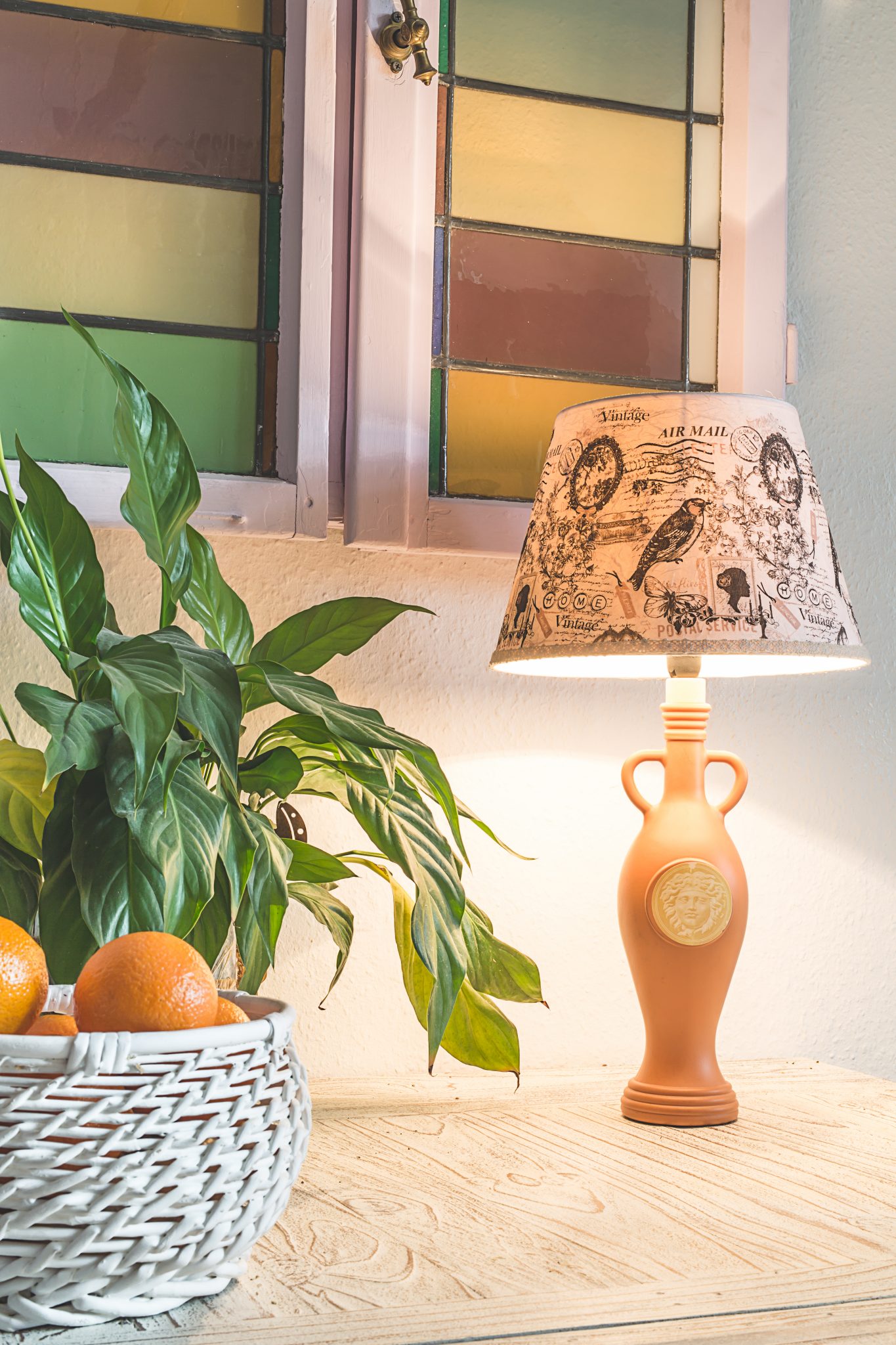Stehlampe - groß/mit Motiv
