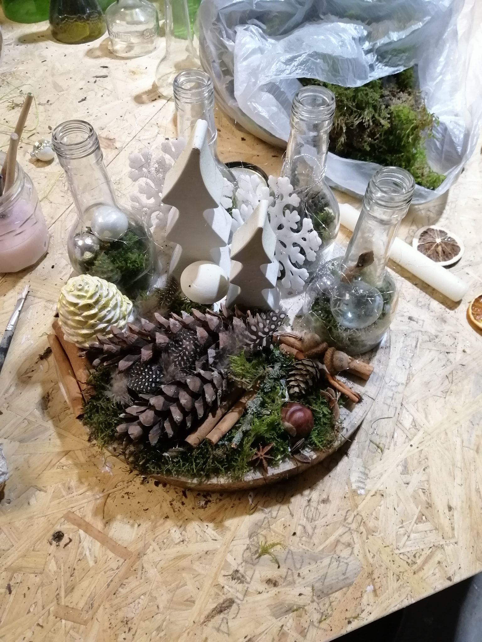 Adventskranz mal ganz anders - Upcyclingkurs in Chemnitz – Bild 4