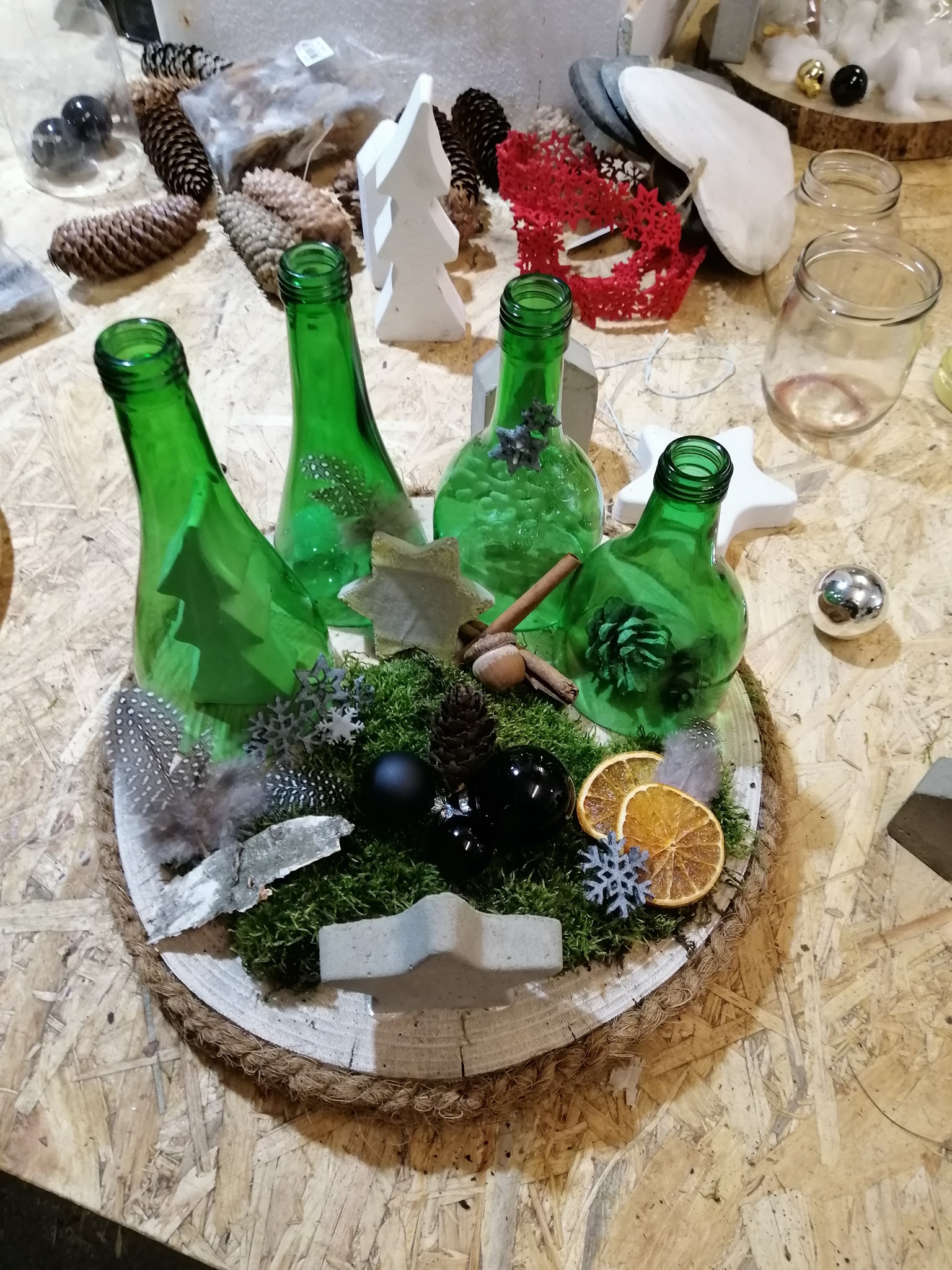 Adventskranz mal ganz anders - Upcyclingkurs in Chemnitz – Bild 5